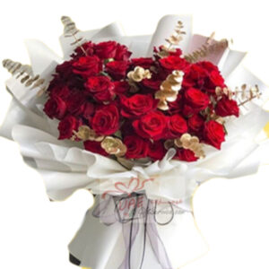 White packaging bouquet