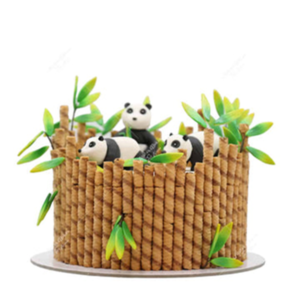 Baby Panda Bamboo Cake