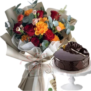 Mix flower and cake