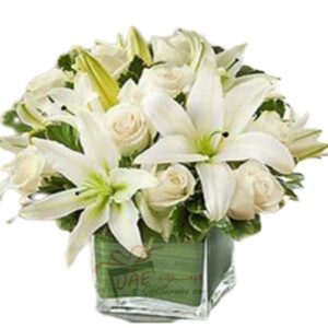 Lilly’s with white rose