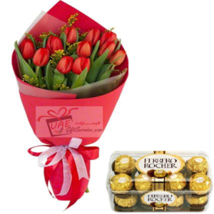 Tulip in red with rocher