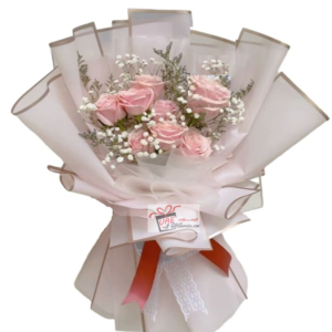 8 Pink flower bouquet