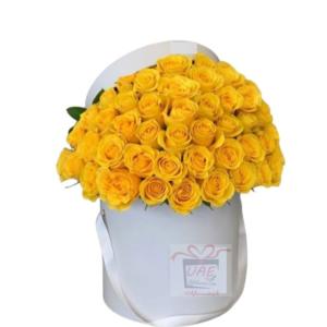 24 Yellow flower round box